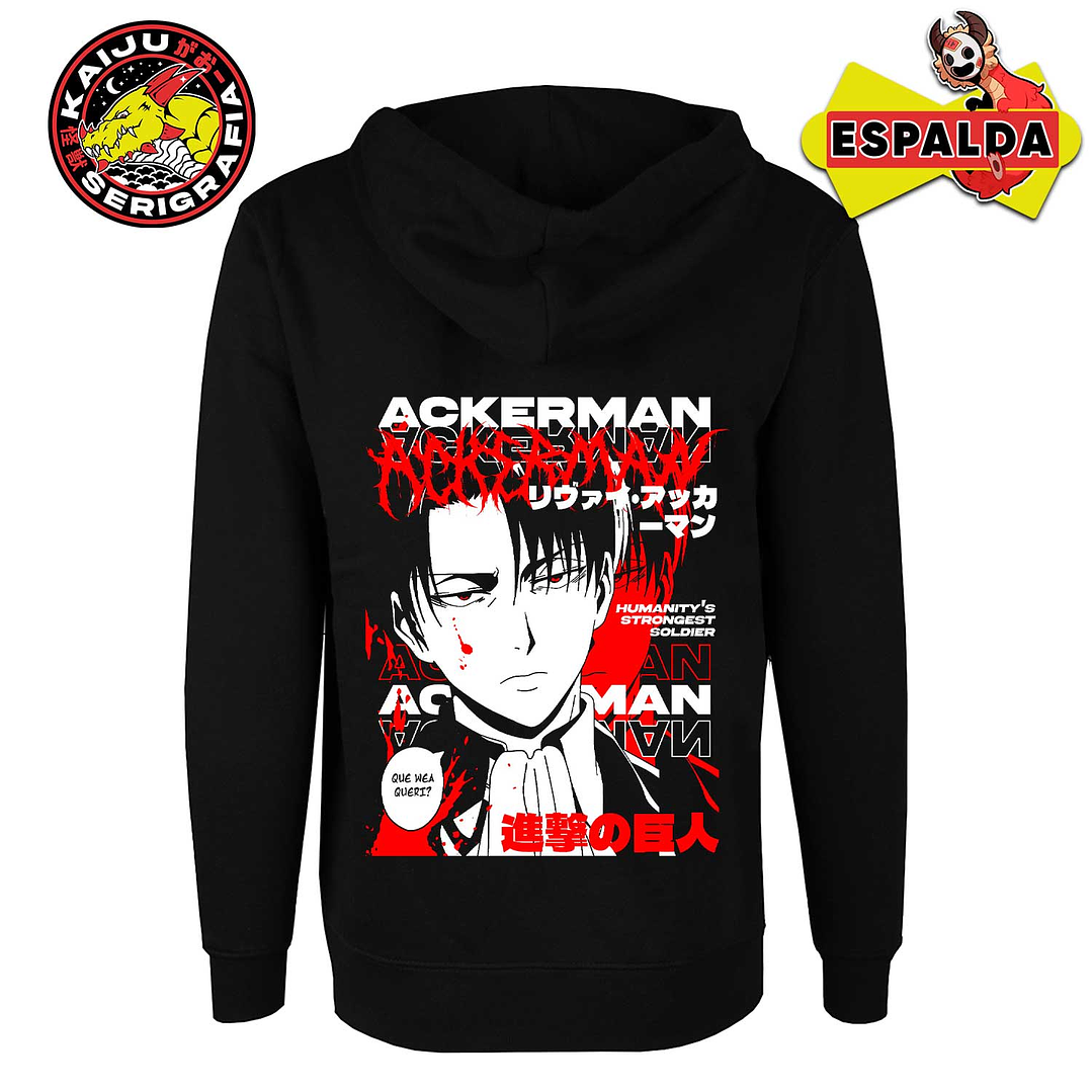 Levi Ackerman - Shingeki No Kyojin  (POLERON CANGURO) 1