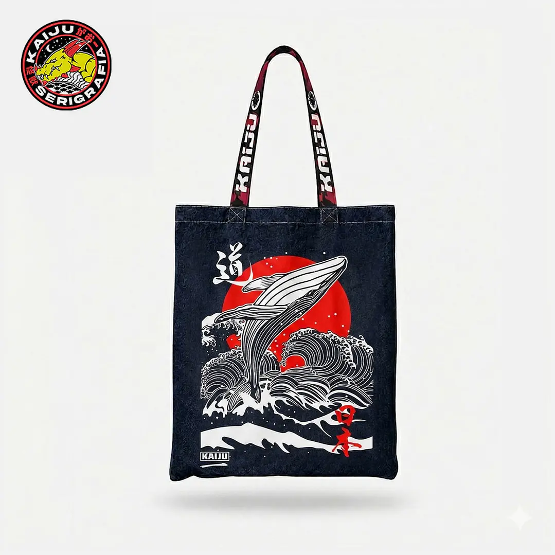 Marea - Ballena - Asian Kaiju - Totebag Denim 1