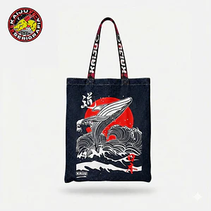 Marea - Ballena - Asian Kaiju - Totebag Denim
