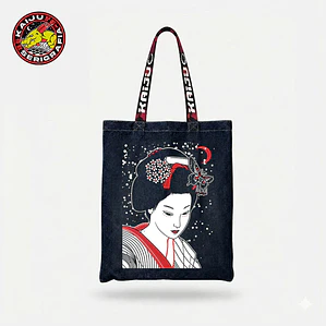 Geisha - Memento Mori - Asian Kaiju - Totebag Denim