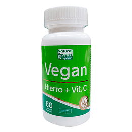 VEGAN + HIERRO + VITAMINA C, (60 cáps).