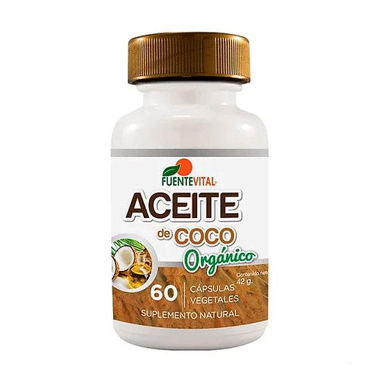 ACEITE DE COCO ORGÁNICO, (60 cáps).