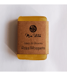 Jabón Rosa Mosqueta y Glicerina Transparente, 65 gr.