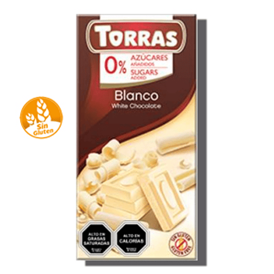 Chocolate TORRAS, blanco - SIN GLUTEN