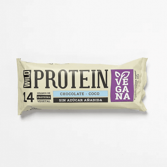 Barrita Wild Protein Bar Vegana Coco - Chocolate, 45 g.