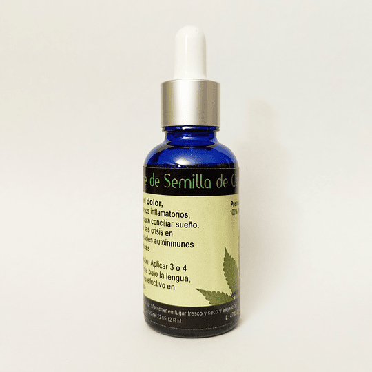Aceite de Semillas de Cannabis (prensado en frío) 30 ml.