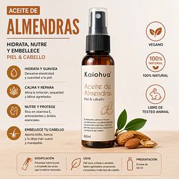 Aceite de Almendras (Prensado en frío), 60 ml.