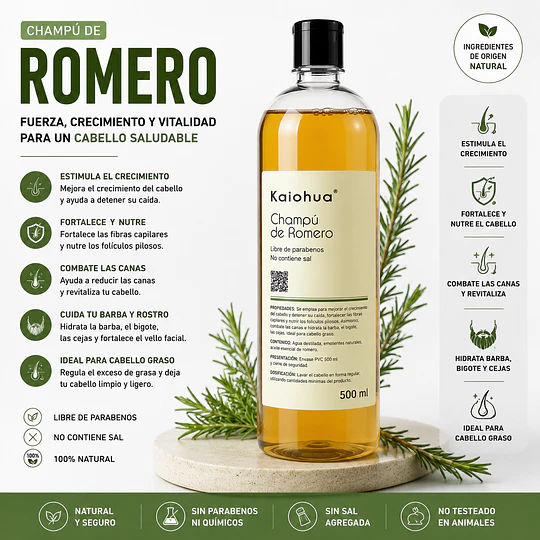 Champú de Romero (500 ml).