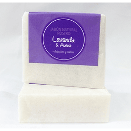 Jabón Facial Lavanda & Avena, 100grs.