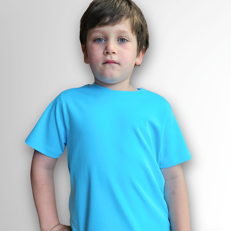 Polera Kids Turquesa 1