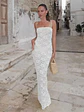 Elegant Lace Sexy See Through Sleeveless Beach Maxi Dress Summer Women 2026 Beachwear Bikini Cover-ups Pool Party Tunic A2627 - thumbnail 7