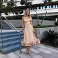 Elegant Ruffle Solid Sling Long Dress Women Strap Waist Party Dresses Fashion Sleeveless Backless Beach Swing skirt A-line tutu - thumbnail 6
