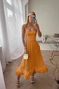Elegant Ruffle Solid Sling Long Dress Women Strap Waist Party Dresses Fashion Sleeveless Backless Beach Swing skirt A-line tutu - thumbnail 13