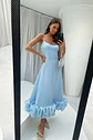 Elegant Ruffle Solid Sling Long Dress Women Strap Waist Party Dresses Fashion Sleeveless Backless Beach Swing skirt A-line tutu - thumbnail 25