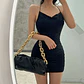 Sexy Backless Mini Dress Sleeveless Pleated Dress Black Fashion Summer Woman Club Tight Bodycon Dresses Sling - thumbnail 11