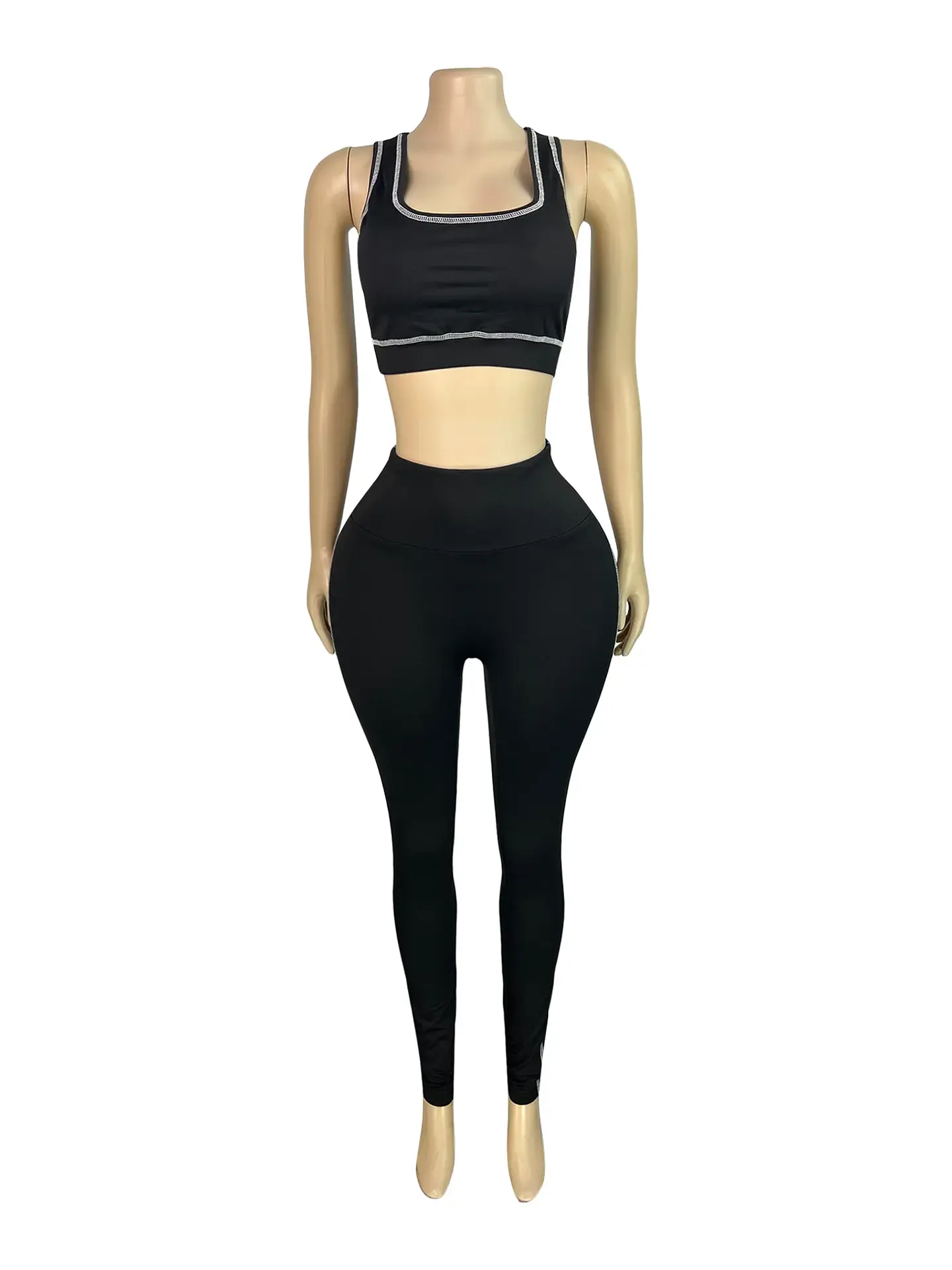 Weird Puss Casual 3 Piece Set Women Tracksuit Elastic Vest+Zip Jacket+Leggings Matching Street Sporty Fitness Street Shapewear 15