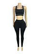 Weird Puss Casual 3 Piece Set Women Tracksuit Elastic Vest+Zip Jacket+Leggings Matching Street Sporty Fitness Street Shapewear - thumbnail 15