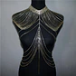 Fashion New Tassel Shoulder Chain Chest Necklace European and American Bridal Wedding Body Accessories - thumbnail 3