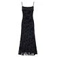 Women's Eco-Friendly Mesh Halter Neck A-Line High Waist Slim Fit Floor-Length Solid Burnout Chinese Style Backless Anti-Wrinkle - thumbnail 5