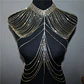 Fashion New Tassel Shoulder Chain Chest Necklace European and American Bridal Wedding Body Accessories - thumbnail 5