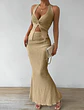Tuularose White Long Skirt Two Piece Summer Sexy Twist Lace-up Vest Top Tight Long Skirt Set Elegant 2025 Female Long Dress Sets - thumbnail 20