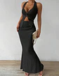 Tuularose White Long Skirt Two Piece Summer Sexy Twist Lace-up Vest Top Tight Long Skirt Set Elegant 2025 Female Long Dress Sets - thumbnail 24