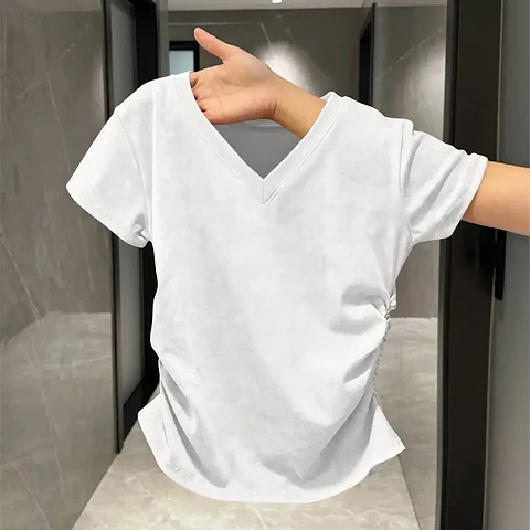 New summer women's American sexy top looks slim and high-end spicy girl short sleeved T-shirt   aesthetic clothes women clothing