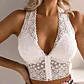 Summer Plus Size Sexy Hot Crop Top for Woman Deep V Neck Embroidery White Lace Y2k Tops Summer Sleeveless Female Clothing - thumbnail 1