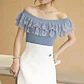 Sexy Ladies Tops Summer Blouse for Women 2024 Blusas Mujer De Moda Patchwork Lace Ruffles Blouses Tunic Sweet Knitted Shirts - thumbnail 13
