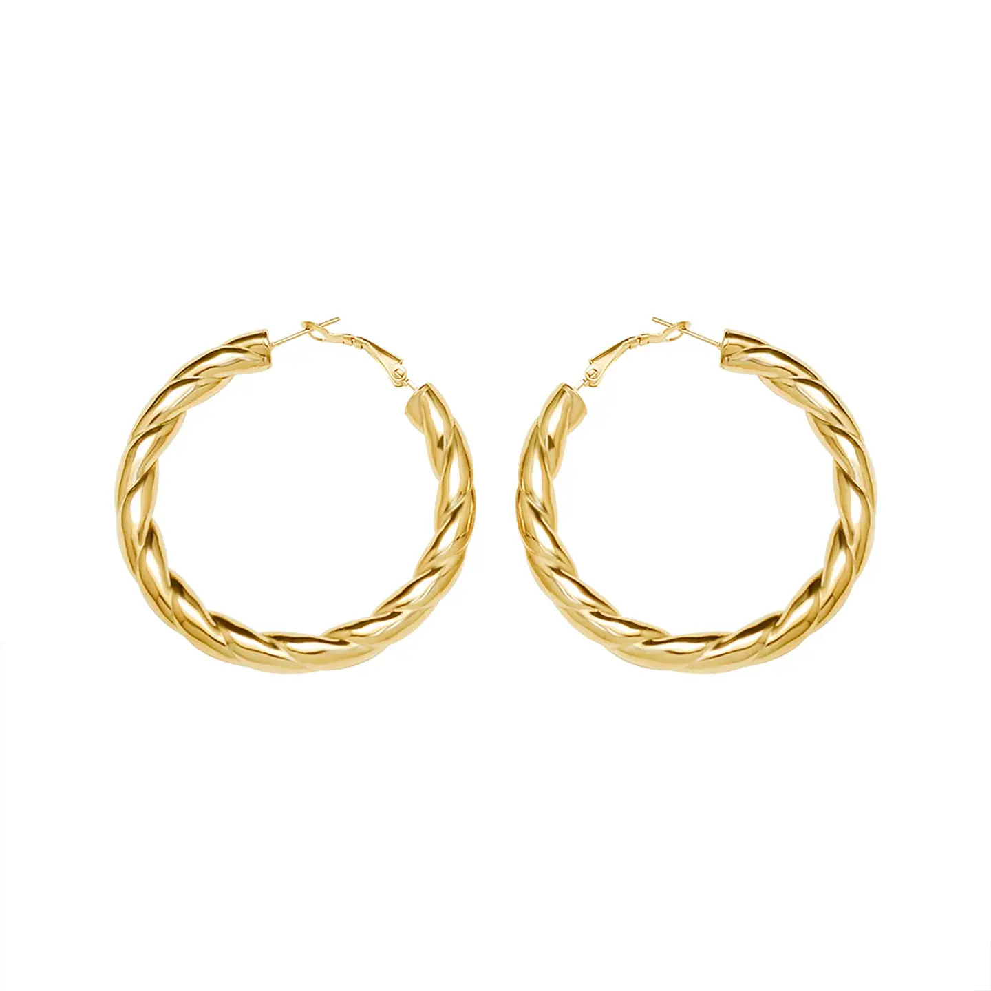 Luxury 18K Gold Earrings for Women Nuo Exaggerated Hollow Design with Titanium Steel Plating Stainless Steel Jewelry 1