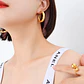 Luxury 18K Gold Earrings for Women Nuo Exaggerated Hollow Design with Titanium Steel Plating Stainless Steel Jewelry - thumbnail 5