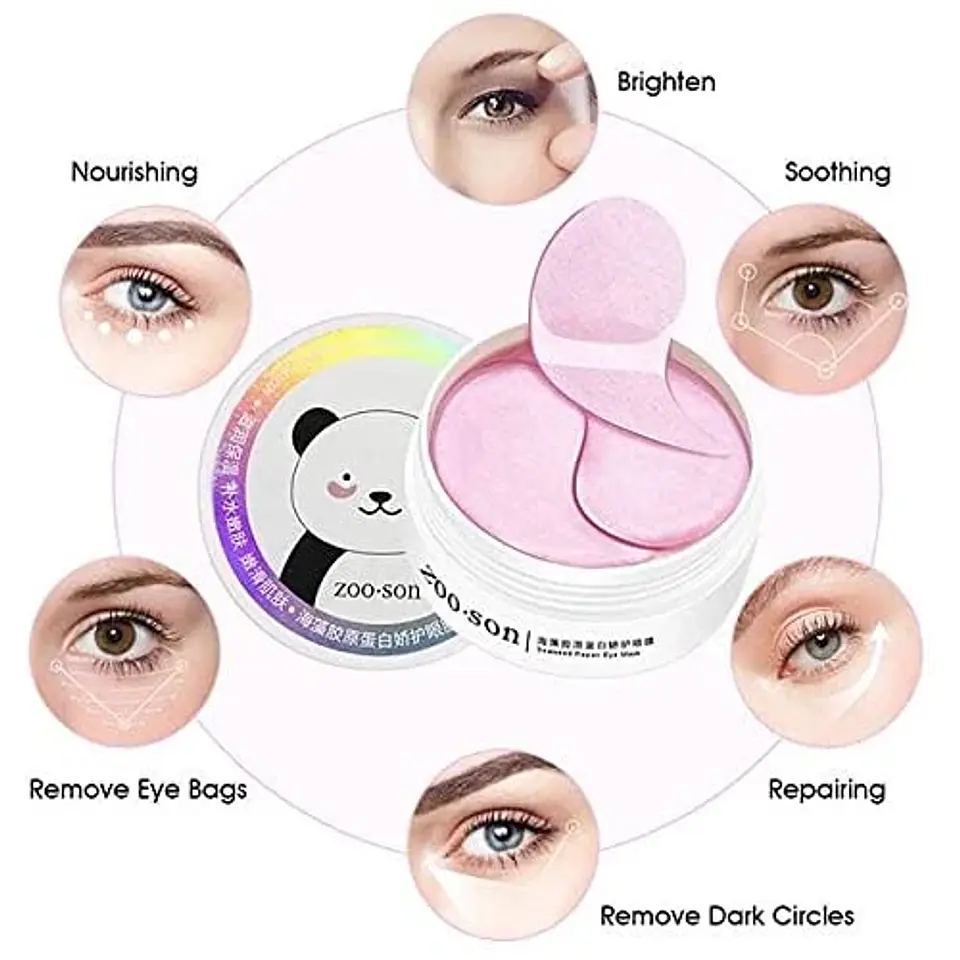 ZOO·SON®  Korean Skincare Collagen Hydrogel Under Eye Patches (60 Patches / 30 Pairs) 3