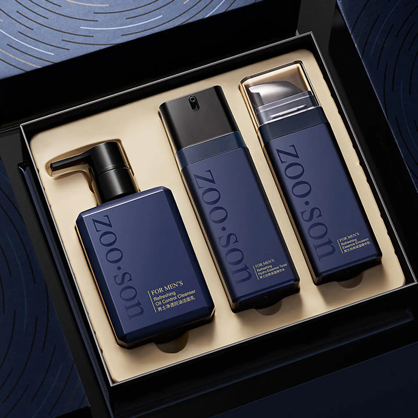 ZOO·SON® For Men's Refreshing 3-Piece Skincare Set (Cleanser + Toner + Emulsion) 2