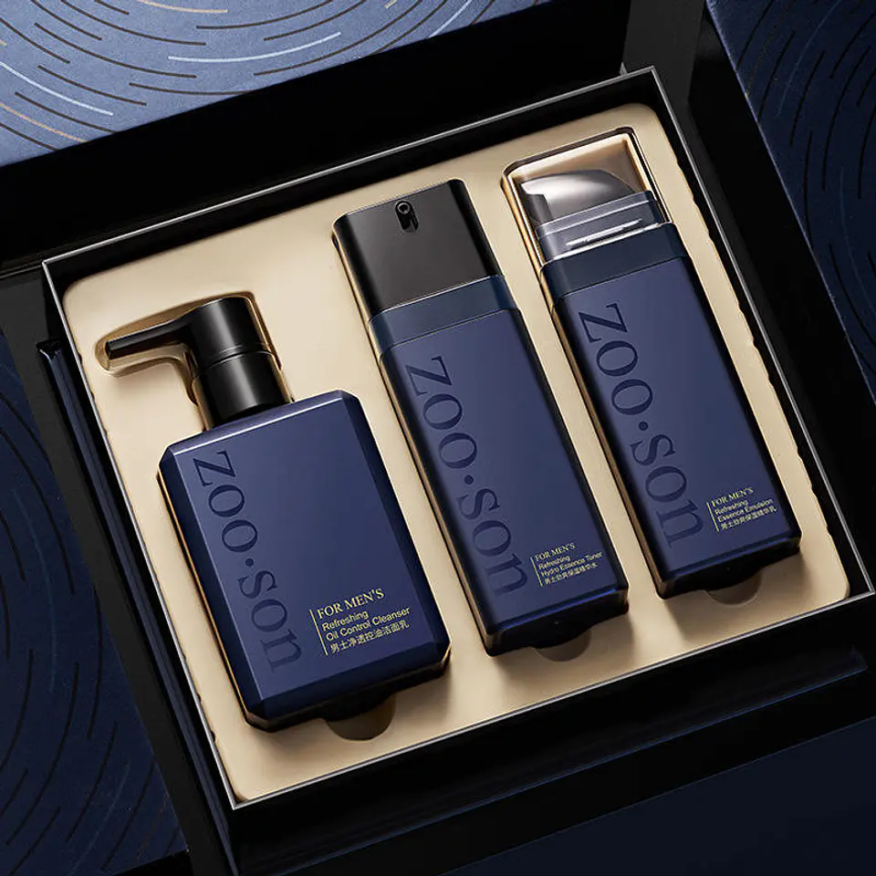 ZOO·SON® For Men's Refreshing 3-Piece Skincare Set (Cleanser + Toner + Emulsion) 2