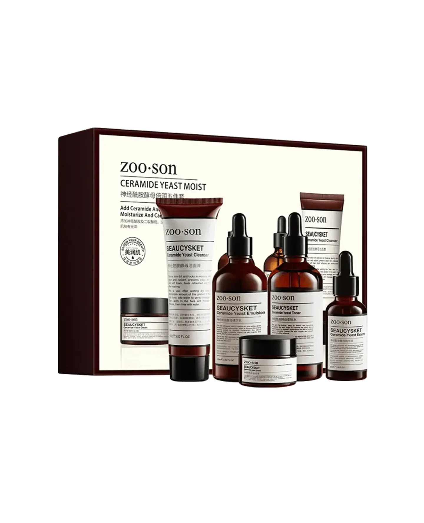 ZOO·SON® Ceramide Yeast Moist 5-Piece Skincare Set 1