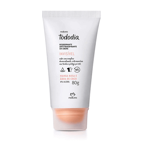 Antitranspirante en Crema Invisible Tododia Mango Rosa y Agua de Coco 80gr