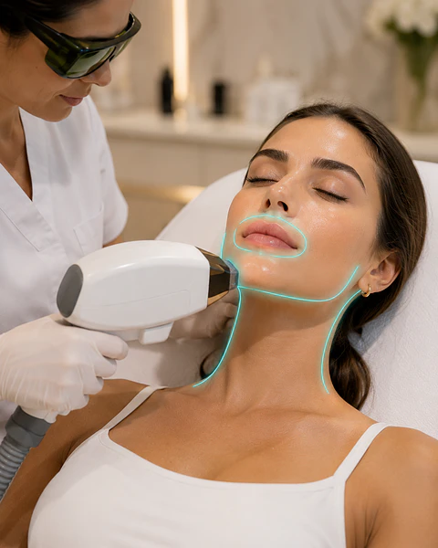 Depilación Láser Rostro y Cuello — Dama