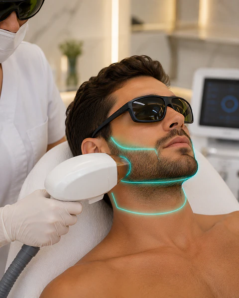 Depilación Láser Rostro y Cuello — Caballero