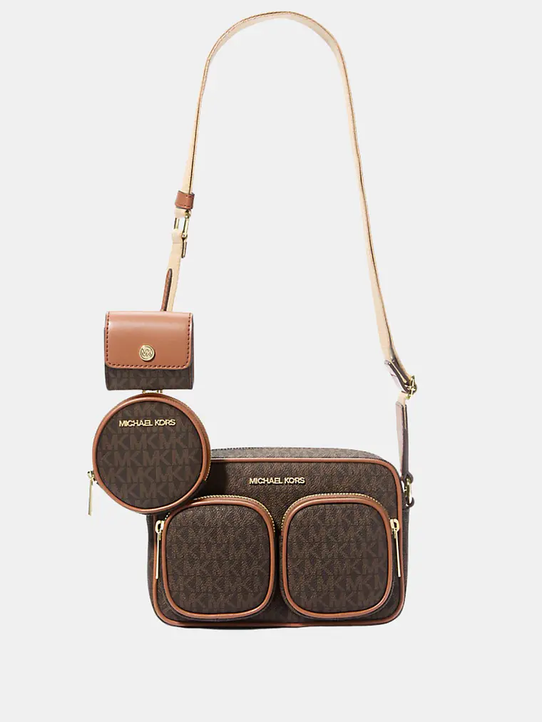 Jet Set Medium Signature Logo Crossbody Bag with Case for Apple Airpods Pro 1