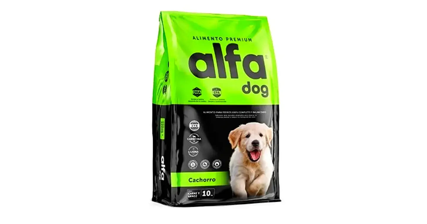 Alfa Dog Cachorro - 10 kg - Carne y arroz 1