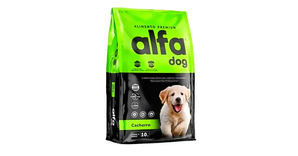 Alfa Dog Cachorro - 10 kg - Carne y arroz 1