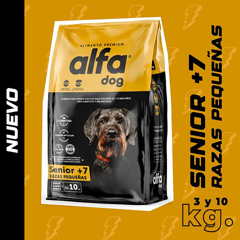 Alfa Dog Senior - 10 kg - Carne y arroz