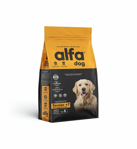 Alfa Dog Senior - 3kg - Carne y arroz