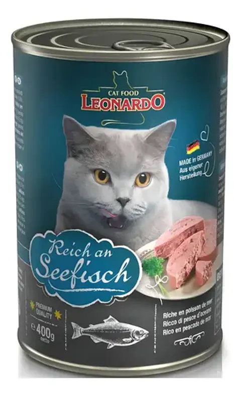 Leonardo Latas Grandes 400 gramos sabor pescado
