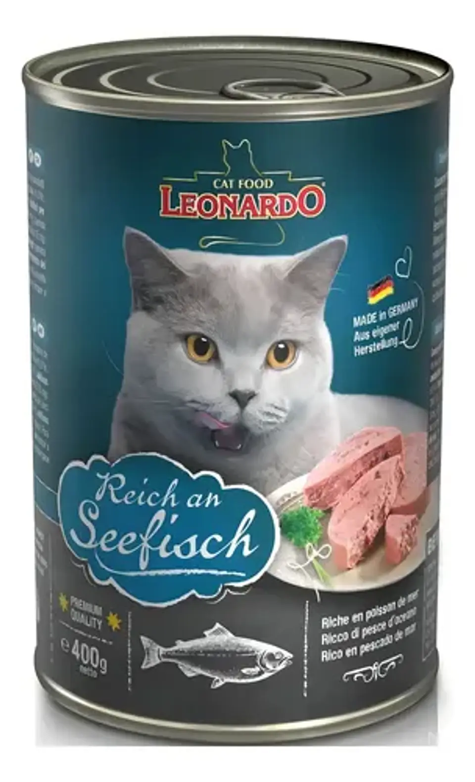 Leonardo Latas Grandes 400 gramos sabor pescado 1