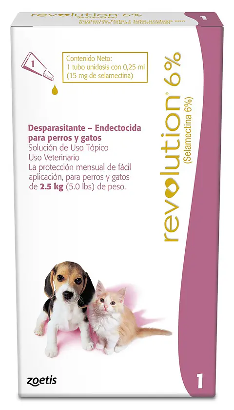 Revolution 6 - Gatos y perros (2.5kg a 5kg)