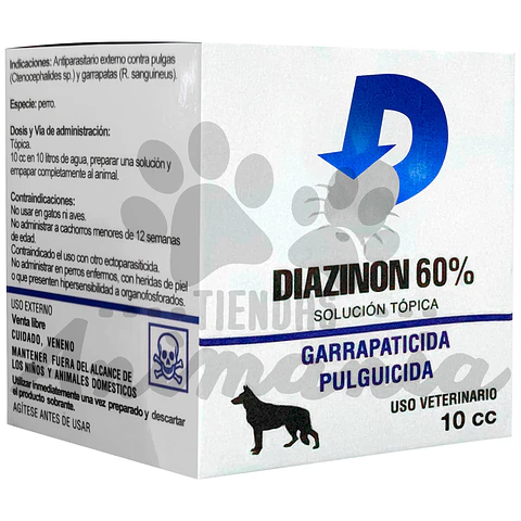 Diazinon 60 - Tópico anti pulgas y garrapatas