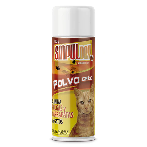 Talco Repelente - Gatos - Elimina pulgas y garrapatas