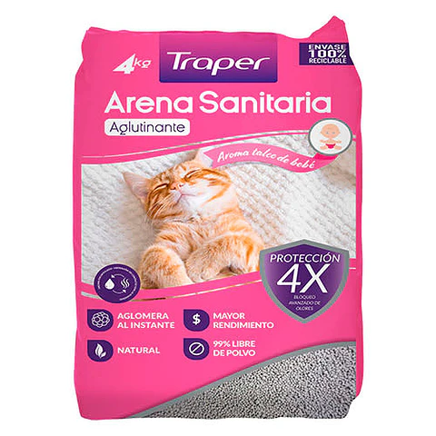 Traper Aglutinante - Aroma talco de bebé