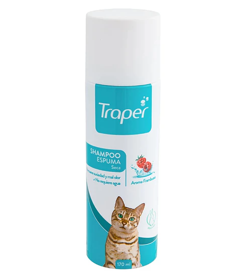 TRAPER SHAMPOO ESPUMA SECA GATO 170 ML
